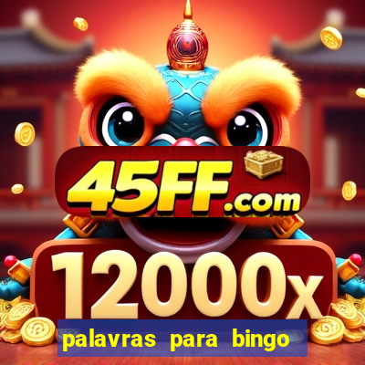 palavras para bingo cha de bebe